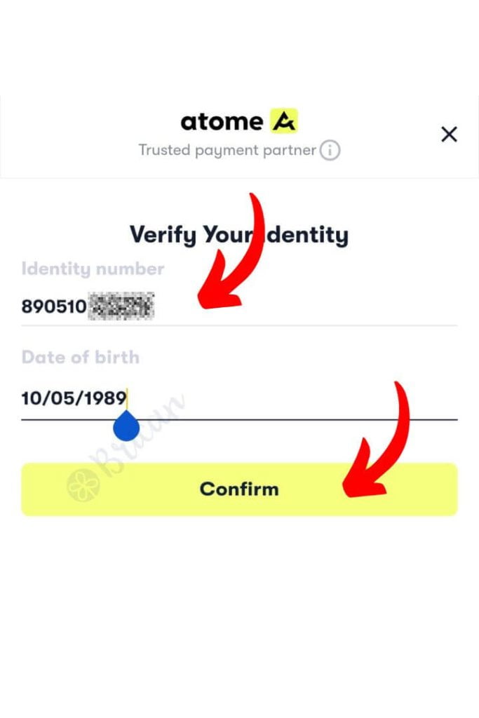Atome payment step 10