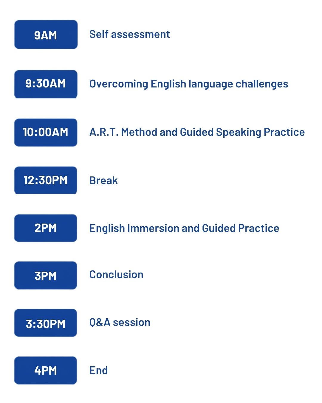 level up workshop schedule
